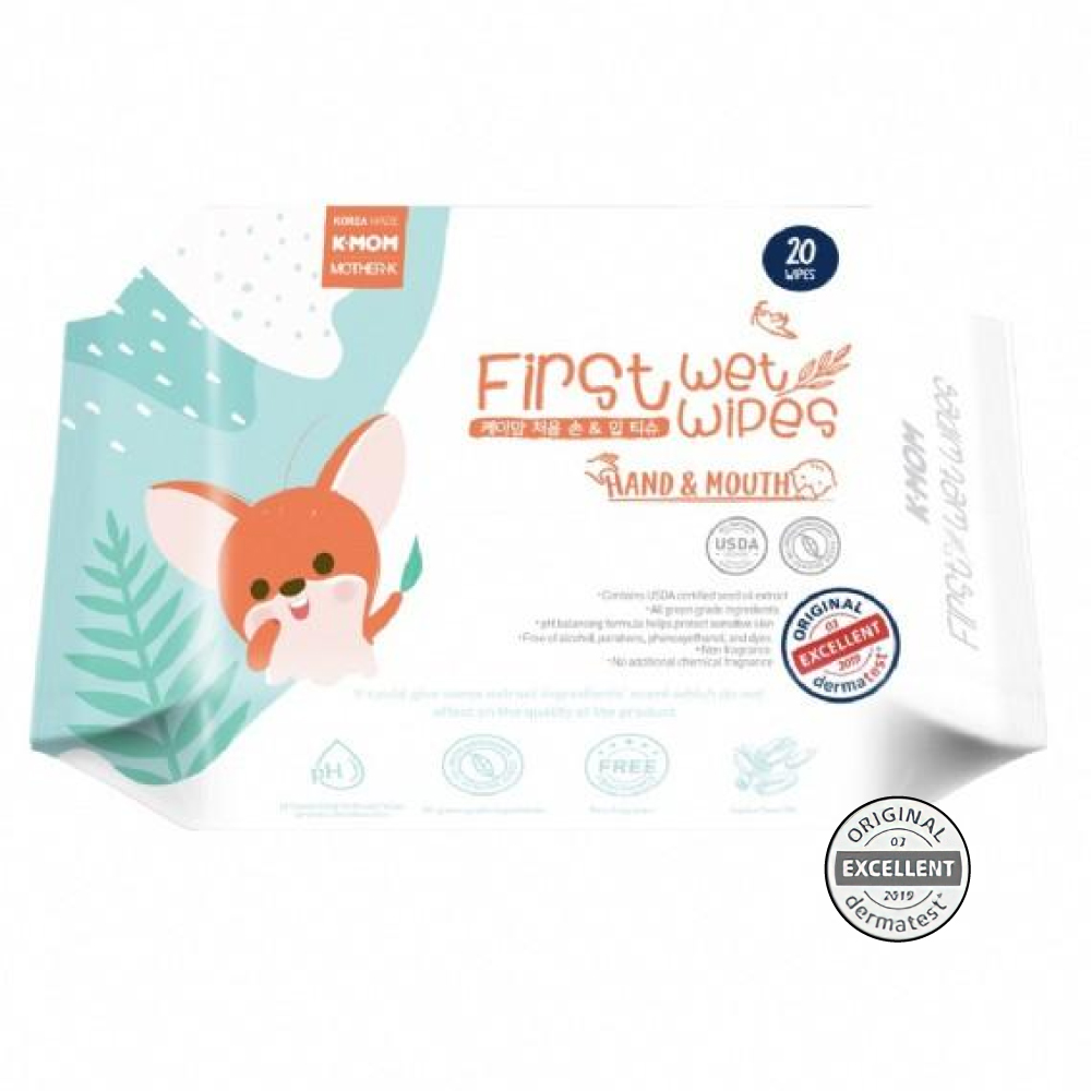 K-MOM       First Wet Wipes 20  0+