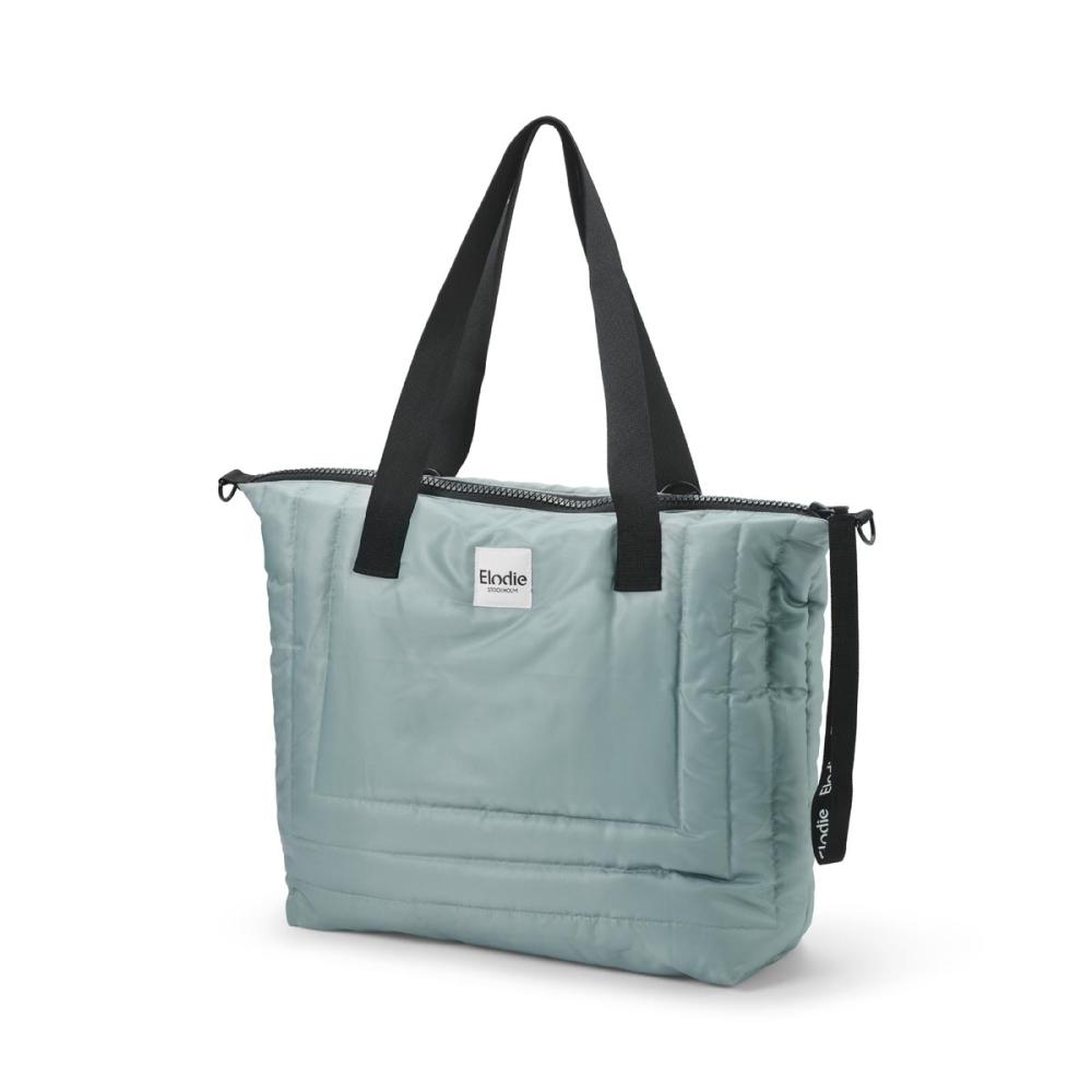 Elodie  Changing Bag Quilted Pebble Green -   1