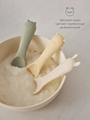 Edda ложка детская набор 3 штуки силикон Шалфей