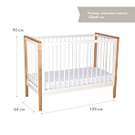 OLANT BABY кровать детская с матрасом Elvis белый/бук
