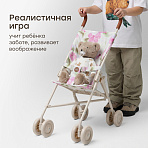 Happy Baby коляска прогулочная для кукол Твиглет (twiglet) сиреневые цветы / lilac flowers