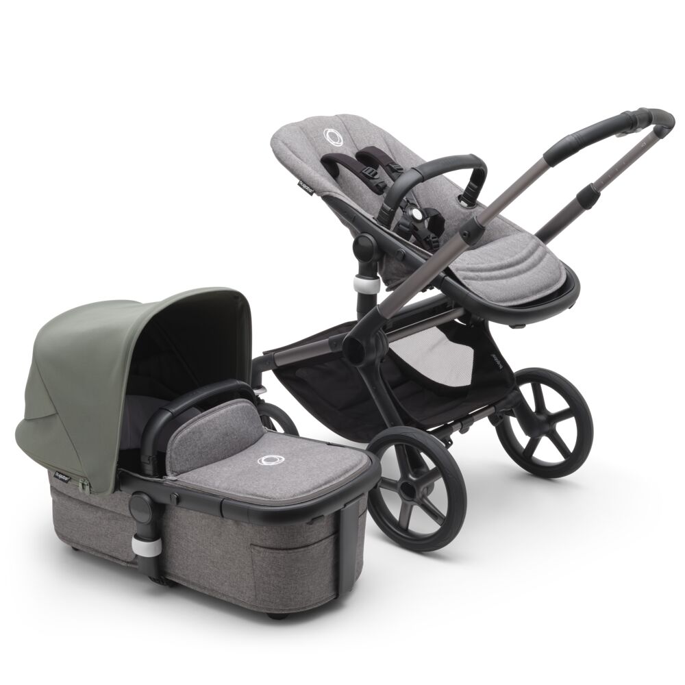 Bugaboo Fox5 коляска 2 в 1 Graphite/ Grey Melange / Forest Green - фото  3