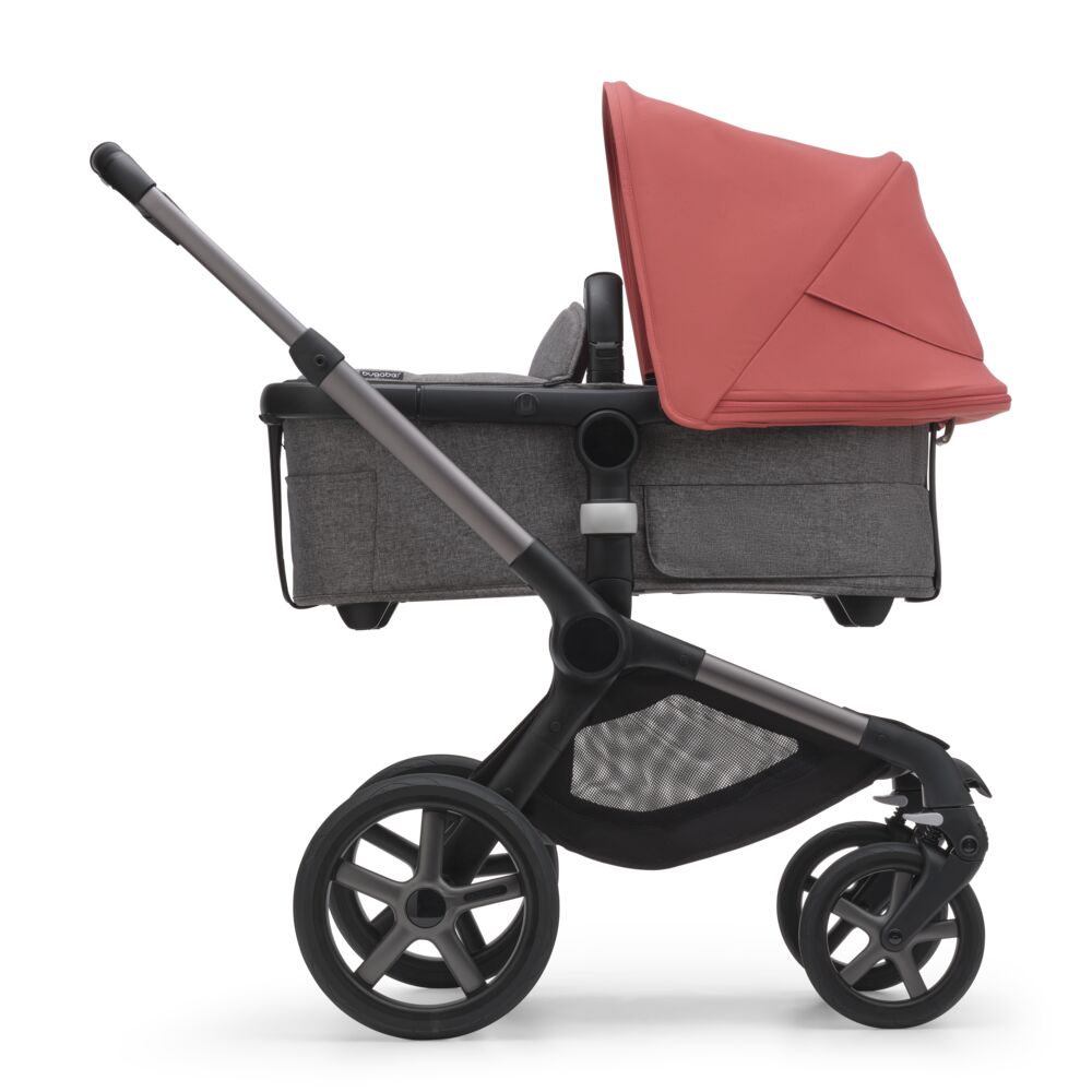 Bugaboo Fox5 коляска 2 в 1 Graphite/ Grey Melange / Sunrise Red - фото  4