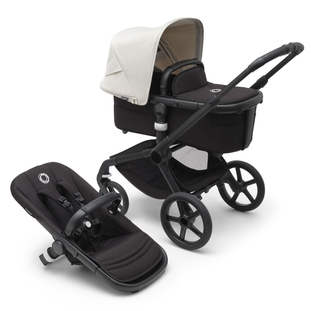 Bugaboo Fox5 коляска 2 в 1 Black/ Midnight Black/ Misty White в комплекте