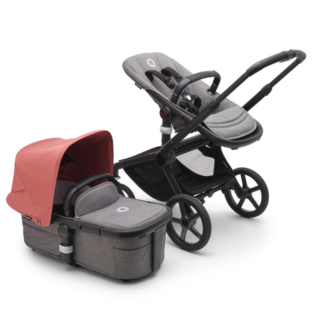 Bugaboo Fox5 коляска 2 в 1 Graphite/ Grey Melange / Sunrise Red - фото  2