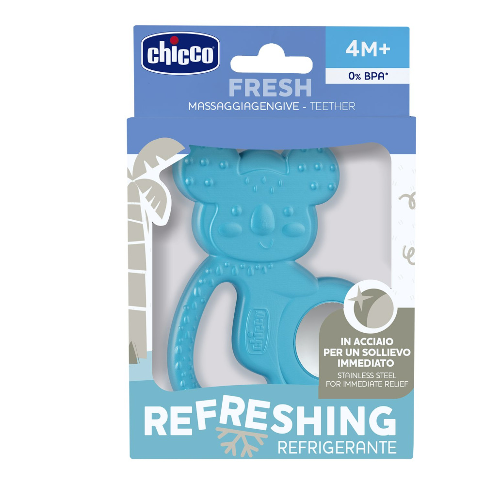 Chicco прорезыватель с зубным кольцом Fresh Koala голубой - фото  3