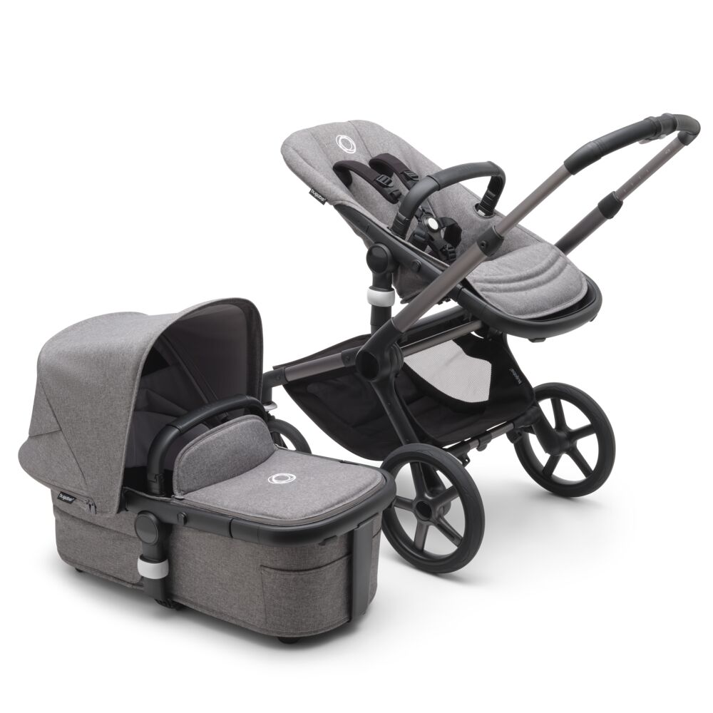 Bugaboo Fox5 коляска 2 в 1 Graphite/ Grey Melange / Grey Melange - фото  2