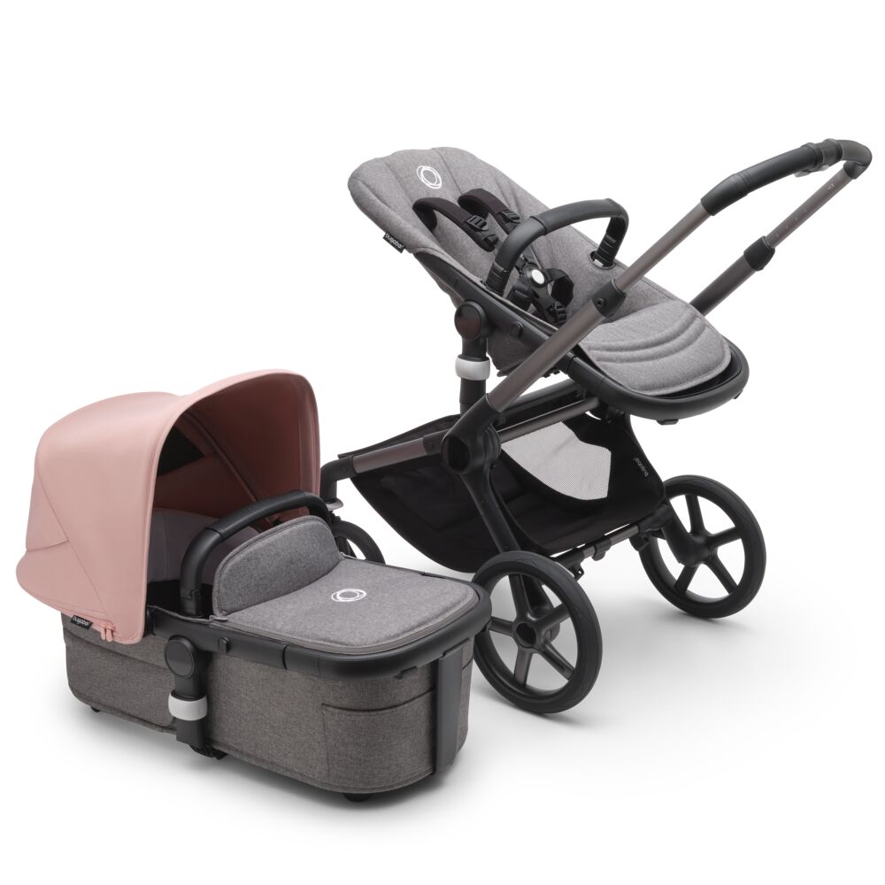 Bugaboo Fox5 коляска 2 в 1 Graphite/ Grey Melange / Morning Pink - фото  2