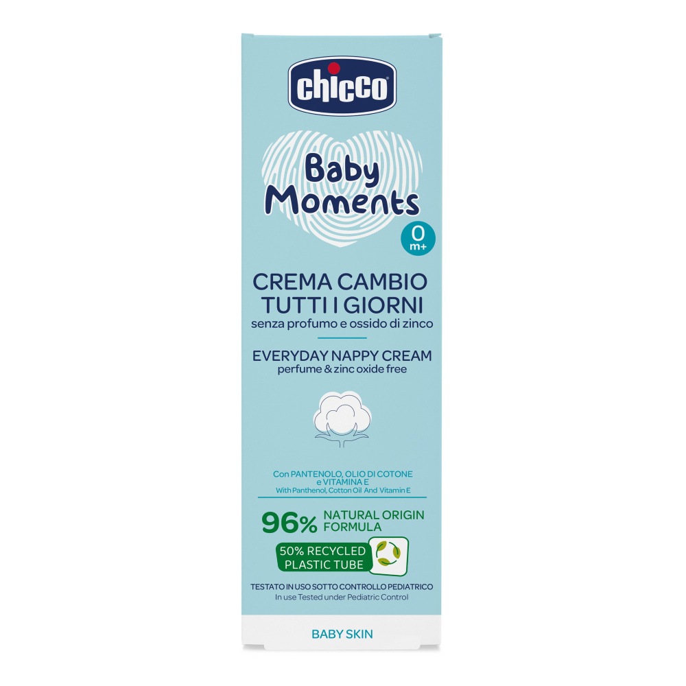 Chicco крем 0+ под подгузник для ежедневного использования 100 мл Baby Moments - фото  3