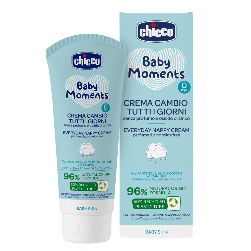 Chicco крем 0+ под подгузник для ежедневного использования 100 мл Baby Moments - фото  1