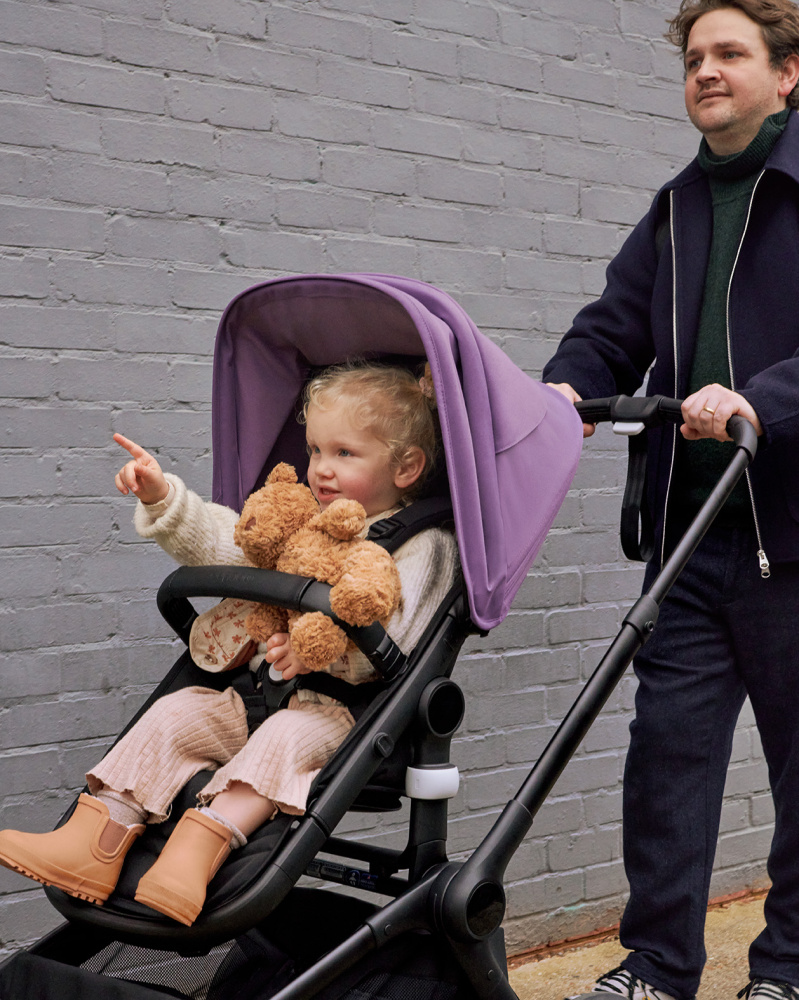 Bugaboo Fox5 коляска 2 в 1 Graphite/Grey Melange/Astro Purple в комплекте - фото  7