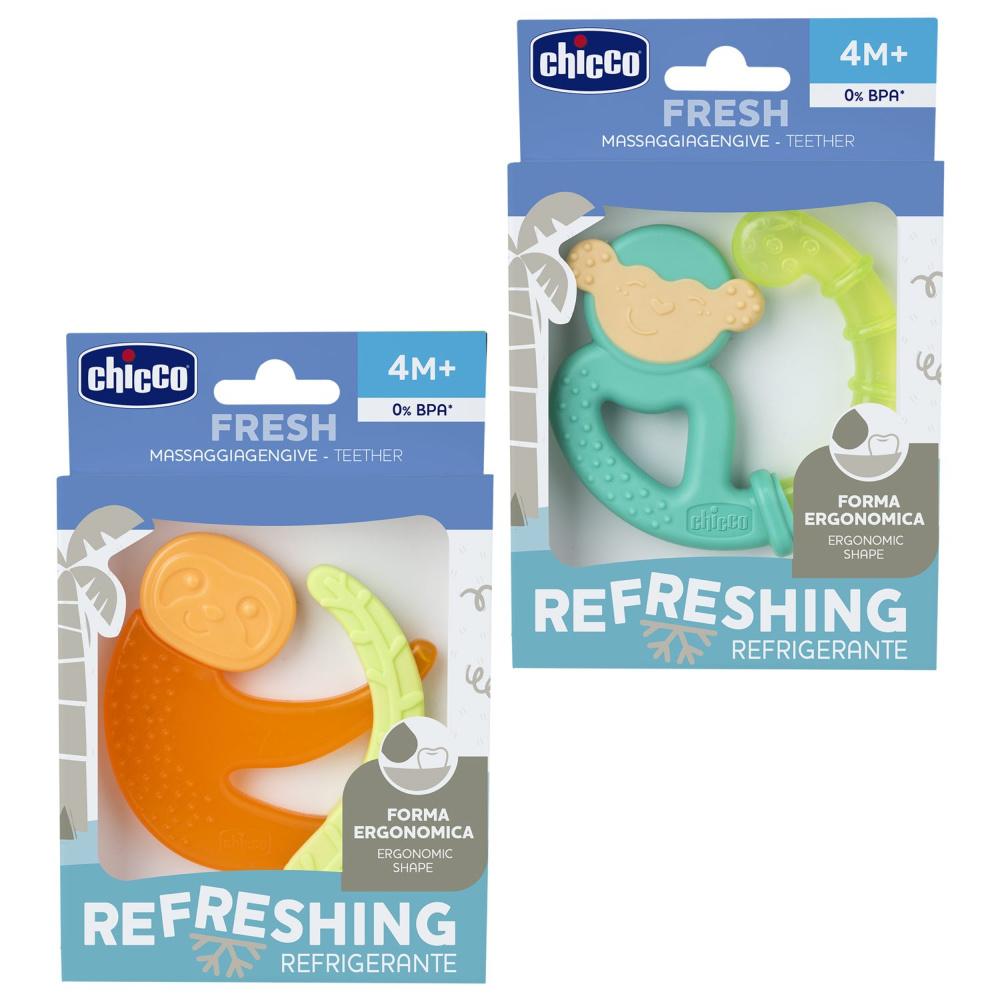 Chicco прорезыватель с зубным кольцом Fresh Monkey - фото  4