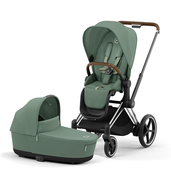 Cybex Priam IV Коляска 2 в 1 Chrome Brown /  Leaf Green - фото  1