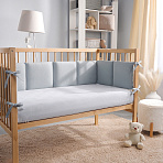 Perina простыня на резинке детская Muslin (голубая пастель)