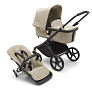 Bugaboo Fox Cub коляска 2 в 1 Black/ Desert Beige/Desert Beige - фото 1