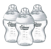 Tommee Tippee бутылочка для кормления Closer to nature, 260 мл., 0+, 3 шт.