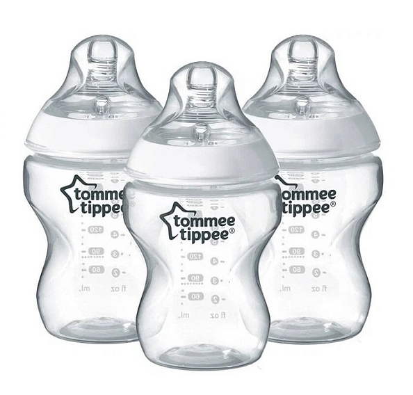 Tommee Tippee бутылочка для кормления Closer to nature, 260 мл., 0+, 3 шт. - фото  1