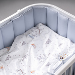 Perina защита для детской кроватки (фенс-бортик) "Sateen Collection" (голубой)