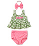 Happy Baby купальник для девочек двухпредметный green&bright pink - фото 1