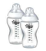 Tommee Tippee бутылочка для кормления Closer to nature 340 мл, 3 мес +, 2 шт.