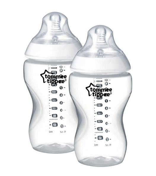 Tommee Tippee бутылочка для кормления Closer to nature 340 мл, 3 мес +, 2 шт. - фото  1