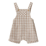 Babybu комбинезон на лямках GINGER GINGHAM 70% органический хлопок 30% лен цвет бежевый