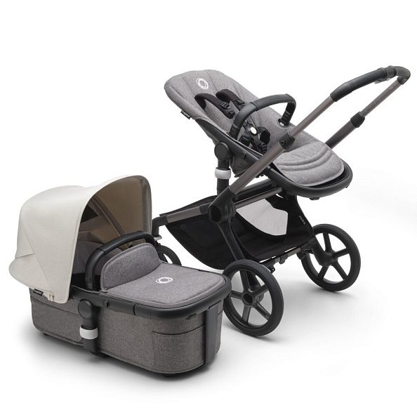 Bugaboo Fox5 коляска 2 в 1 Graphite/ Grey Melange / Misty White - фото  2