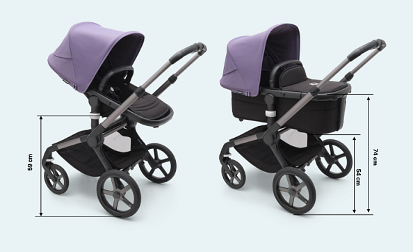 Bugaboo Fox5 коляска 2 в 1 Graphite/Grey Melange/Astro Purple в комплекте - фото  11