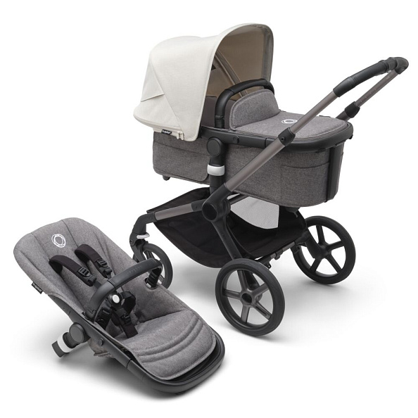 Bugaboo Fox5 коляска 2 в 1 Graphite/ Grey Melange / Misty White - фото  1