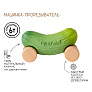 Oli&Carol игрушка-прорезыватель машинка на деревянных колёсах Pepino the Cucumber - фото 2