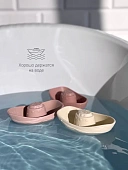 Edda игрушка для ванны Кораблики набор 3 штуки Пудра