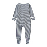 Babybu комбинезон на молнии Navy Melange Stripe 100% Органический хлопок - фото 3